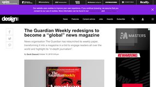 
                            7. The Guardian Weekly redesigns to become a “global” news magazine