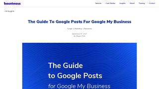 
                            7. The Guide To Google Posts For Google My Business | Bounteous