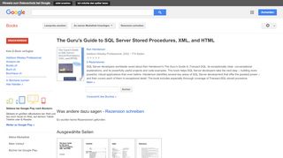 
                            7. The Guru's Guide to SQL Server Stored Procedures, XML, and HTML - Google Books-Ergebnisseite