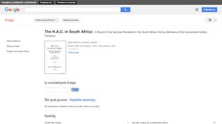 
                            6. The H.A.C. in South Africa: A Record of the Services Rendered in the ...