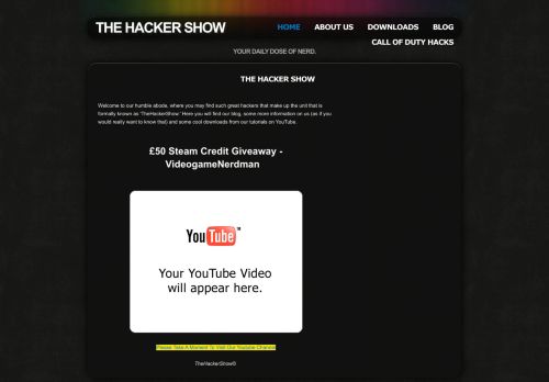 
                            2. The Hacker Show: Home