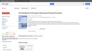 
                            10. The Handbook of European Structured Financial Products