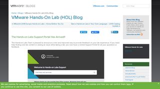 
                            8. The Hands-on Labs Support Portal Has Arrived!! - VMware ...