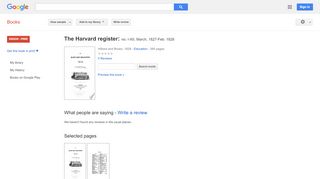 
                            9. The Harvard register: no. I-XII, March, 1827-Feb. 1828 - Google Books Result