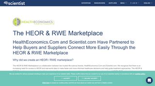 
                            13. The HEOR & RWE Marketplace | Scientist - Scientist.com