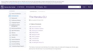 
                            12. The Heroku CLI | Heroku Dev Center
