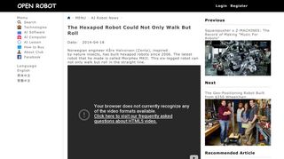 
                            12. The Hexapod Robot Could Not Only Walk But Roll - Open Robot Club