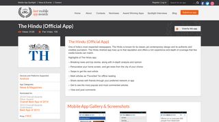 
                            11. The Hindu (Official App) Mobile App | The Best Mobile App Awards