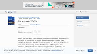 
                            8. The history of KSSTA | SpringerLink