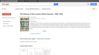 
                            6. The History of the London Water Industry, 1580–1820