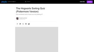 
                            3. The Hogwarts Sorting Quiz (Pottermore Version) - Playbuzz