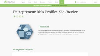 
                            10. The Hustler Entrepreneur DNA Profile - Founder Institute