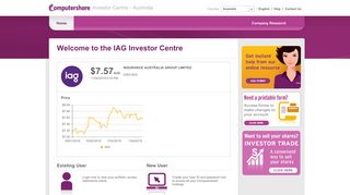 
                            4. the IAG Investor Centre - Computershare Investor Centre - Australia