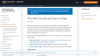 2. The IAM Console and Sign-in Page - AWS Identity and Access ...