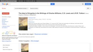 
                            6. The Ideal of Kingship in the Writings of Charles Williams, C.S. ...