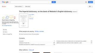 
                            6. The Imperial dictionary, on the basis of Webster's English dictionary