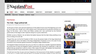 
                            8. The 'Indo – Naga' political talk - Nagaland Post