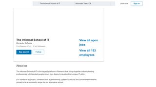 
                            12. The Informal School of IT | LinkedIn