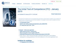 
                            6. The Initial Test of Competence (ITC) January 2019 - SAICA