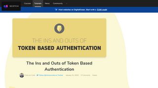 
                            12. The Ins and Outs of Token Based Authentication ― Scotch.io