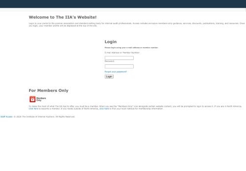 
                            6. The Institute of Internal Auditors - Login - Chapters Site - IIA