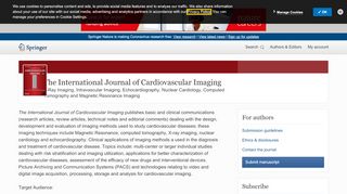 
                            6. The International Journal of Cardiovascular Imaging - Springer