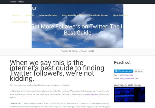 
                            11. The Internet's Best Guide To Finding New Followers - By Sky Alphabet