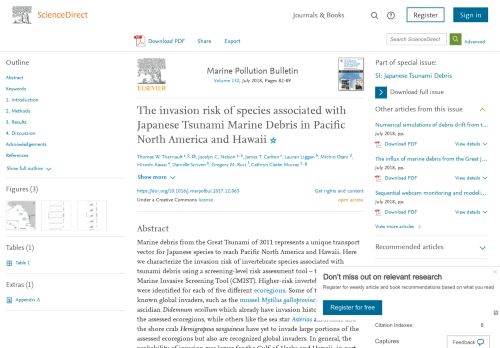 
                            10. The invasion risk of species associated with Japanese Tsunami ...