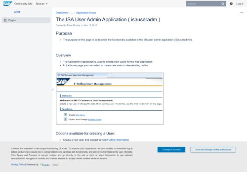 
                            2. The ISA User Admin Application ( isauseradm ) - CRM - SCN Wiki