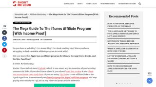 
                            12. The iTunes Affiliate Program WILL Make You Money: [Income Proof]