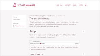 
                            4. The job dashboard – WP Job Manager