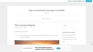 
                            12. The Journey Begins – https://m.facebook.com/login/?ref=dbl&fl