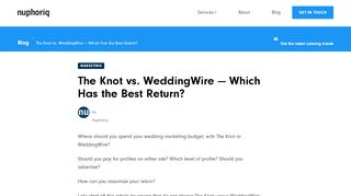 
                            11. The Knot vs. WeddingWire — Which Has the Best Return? - nuphoriq