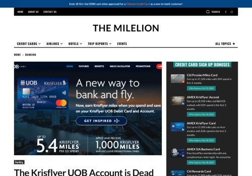 
                            13. The Krisflyer UOB Account is Dead on Arrival | The MileLion