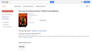 
                            10. The Lady from Buenos Aires: A Willie Cuesta Mystery