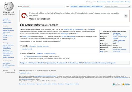 
                            7. The Lancet Infectious Diseases – Wikipedia