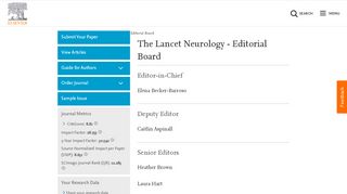 
                            5. The Lancet Neurology Editorial Board - Journals - Elsevier
