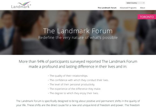 
                            8. The Landmark Forum - Landmark Programs in Toronto | Landmark ...