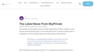 
                            13. The Latest News From SkyPrivate - Welcome to BoleynModels