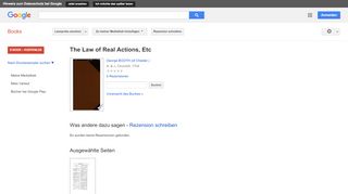 
                            13. The Law of Real Actions, Etc - Google Books-Ergebnisseite