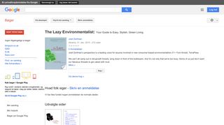 
                            6. The Lazy Environmentalist: Your Guide to Easy, Stylish, Green Living - Resultat for Google Books