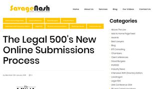 
                            8. The Legal 500's New Online Submissions Process – SavageNash