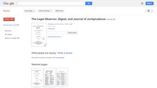 
                            11. The Legal Observer, Digest, and Journal of Jurisprudence