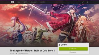 
                            13. The Legend of Heroes: Trails of Cold Steel II on GOG.com