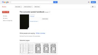 
                            3. The Leicester postal handbook