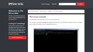 
                            3. The Linux Console [wiki.ipfire.org]
