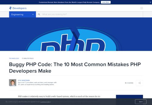 
                            3. The List of the 10 Most Common Mistakes That PHP Developers Make ...