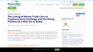
                            8. The Listing of Money Trade Coin on Cryptocurrency Exchange and the ...