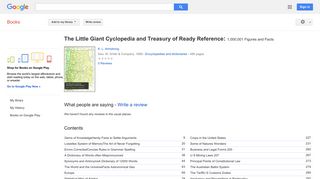 
                            11. The Little Giant Cyclopedia and Treasury of Ready Reference: ... - Google बुक के परिणाम