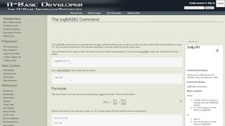 
                            12. The logBASE( Command - TI-Basic Developer